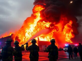 significant fire incident in downtown warehouse area python 1758204213