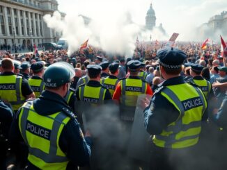 tommy robinsons protest in london results in violence and arrests python 1757874023