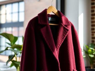 effortless layering with a chic burgundy boucle coat 1759973912
