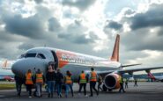 easyjet flight emergency passengers evacuated at edinburgh airport 1768349197