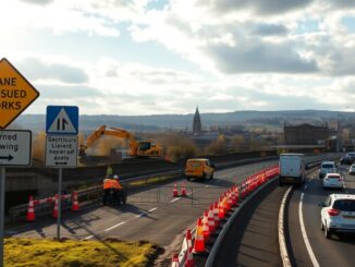 motorway lane closures near edinburgh essential drainage works update 1768869746