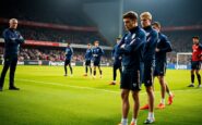 liam rosenior of chelsea challenges arsenal players on warm up protocols 1770306395