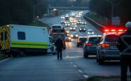 Essex crash at Bowers Gifford: ambulance flips and several people injured