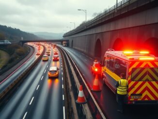 Crash closes M4 eastbound near Brynglas tunnels and causes long delays