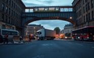 Edinburgh to Glasgow trains delayed after lorry hits bridge at Haymarket