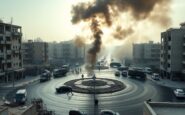 Fire erupts in northern Gaza City after strike near Al-Jalaa roundabout