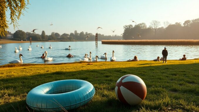 Heatwave crowds and wildlife conflict at Hampstead Heath Model Boating Pond