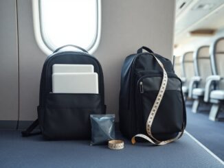 Ryanair-approved cabin backpack with expandable storage and practical features