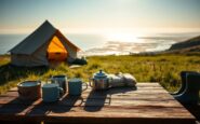 Top family campsite near Swansea with panoramic views and glamping options