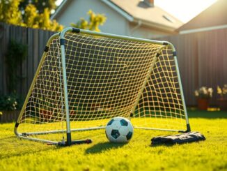 Cheap foldable football goal for the garden to keep kids active