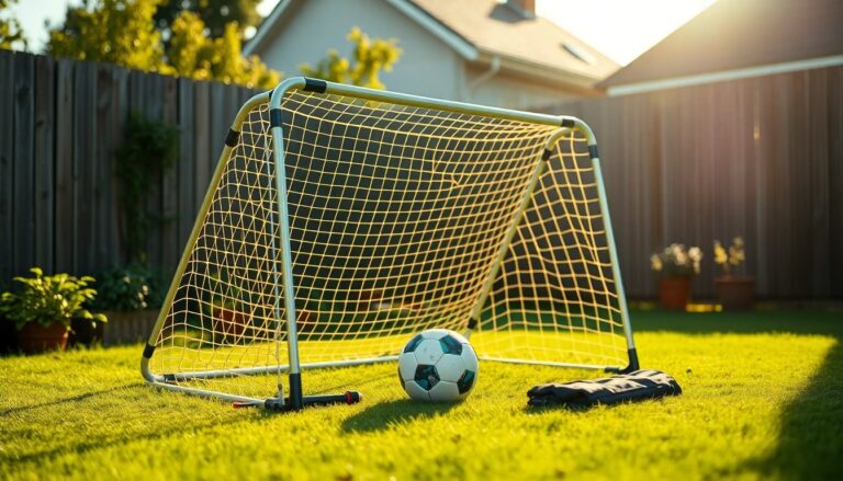 Cheap foldable football goal for the garden to keep kids active