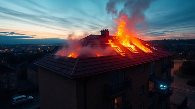 Edinburgh Firefighters Battle Blaze at Restalrig Flats