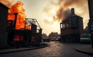Fire Destroys 300-Year-Old Hare & Hounds Pub in Aberthin