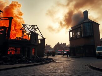 Fire Destroys 300-Year-Old Hare & Hounds Pub in Aberthin