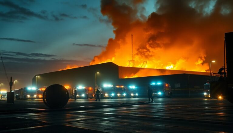 London Fire Brigade Battles Large Blaze in South London
