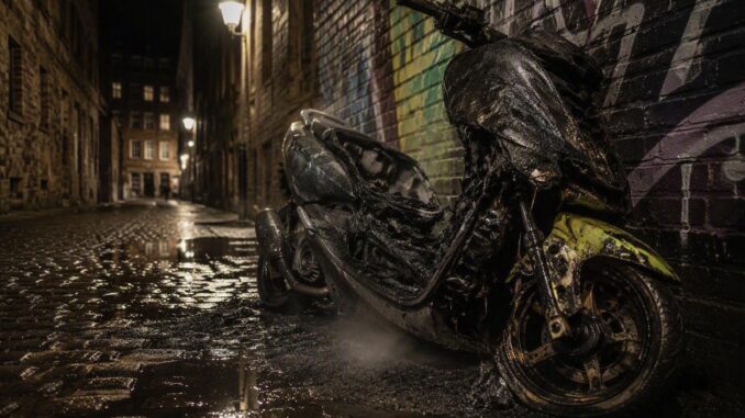 Delivery Driver Loses Livelihood as Stolen Scooter is Torched in Edinburgh