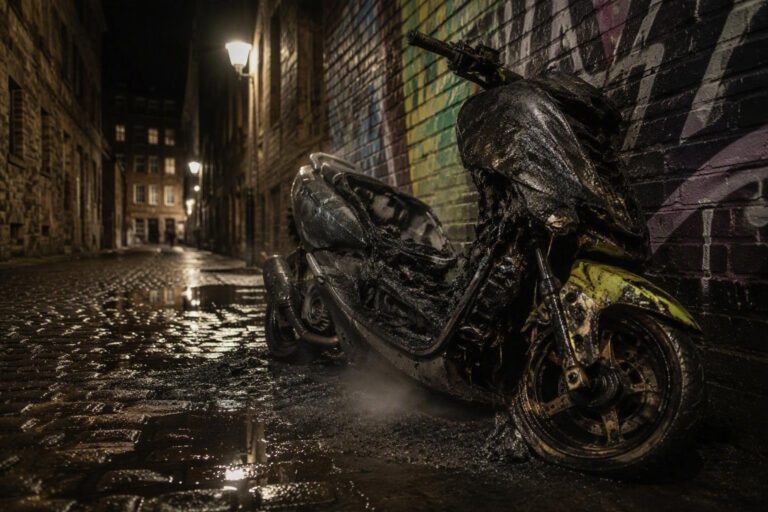 Delivery Driver Loses Livelihood as Stolen Scooter is Torched in Edinburgh