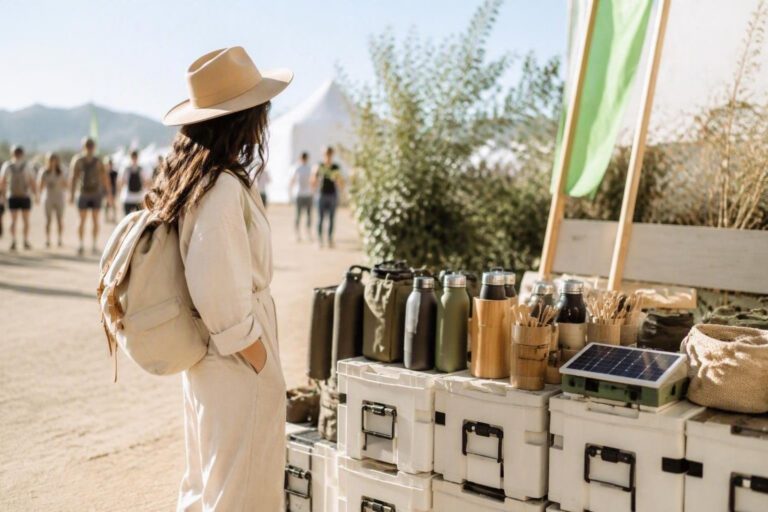 Sustainable packing list for music festivals and events