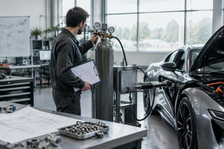 Cold gas thrusters in electric cars