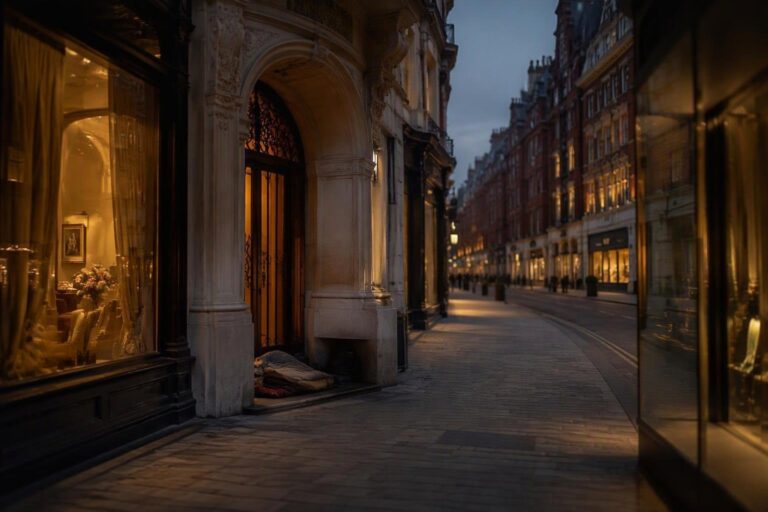 Migrant rough sleepers turn Mayfair luxury streets into makeshift camp