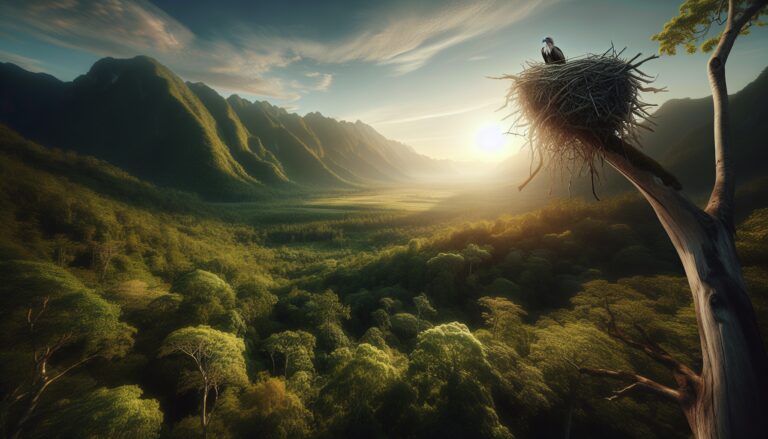 California bald eagle family with their last eaglet