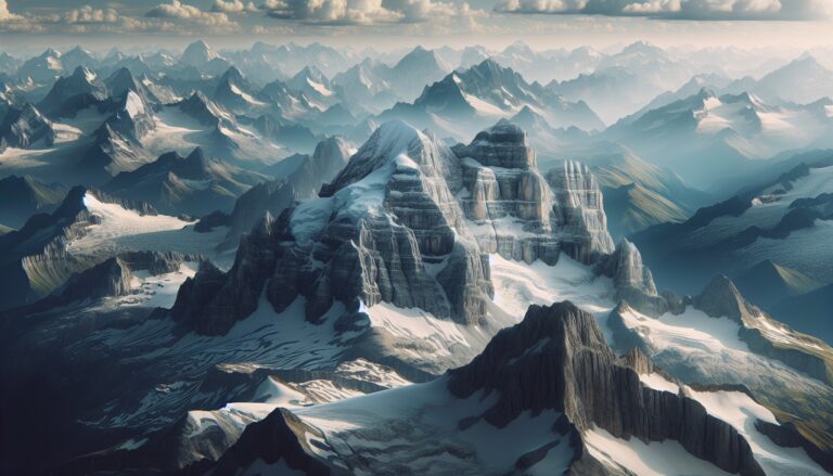 A climber falling from a mountain during an ascent