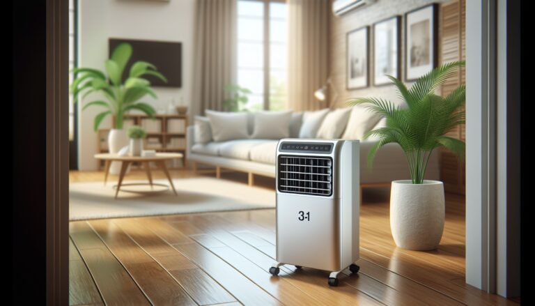 Coolblus portable air conditioner in a modern living room