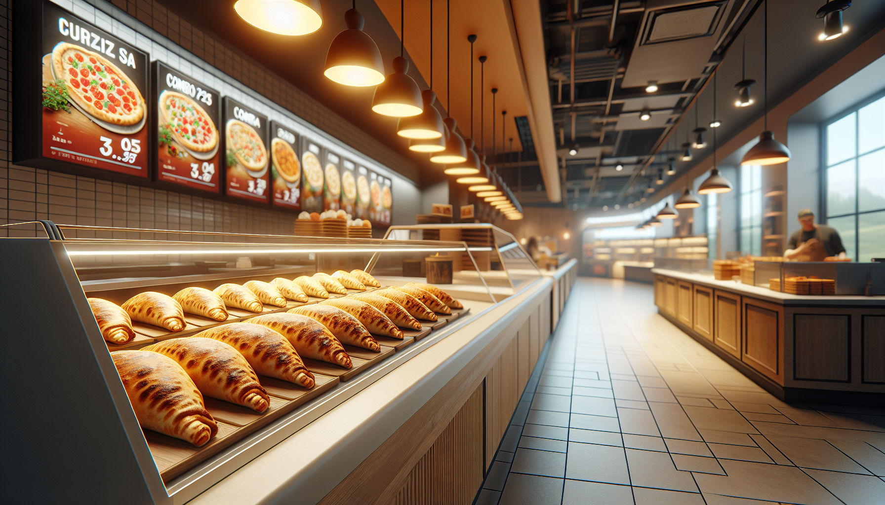 Delicious combo calzone from Costco on a plate