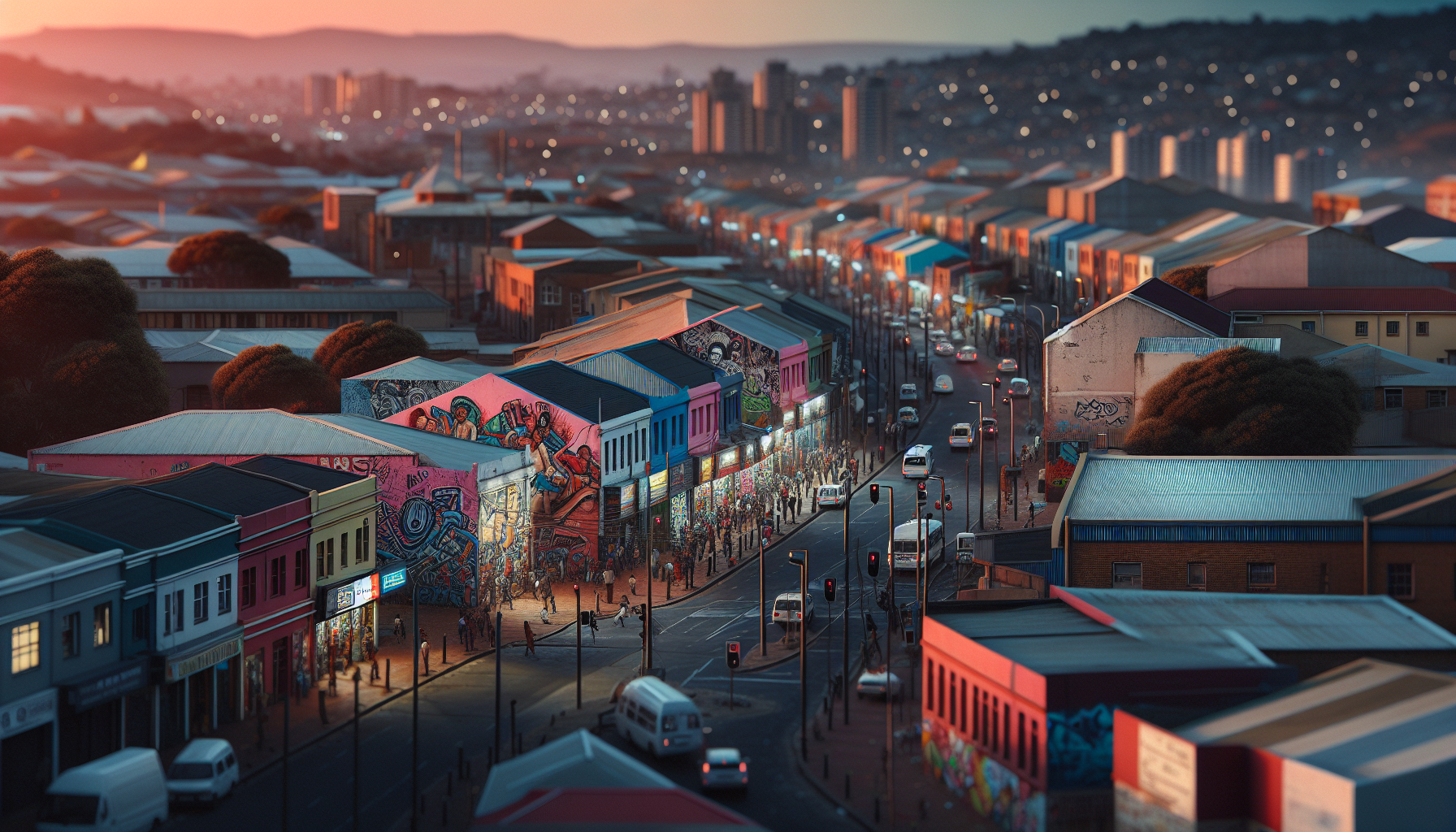 Aerial view of South Africa's varied terrain and ecosystems