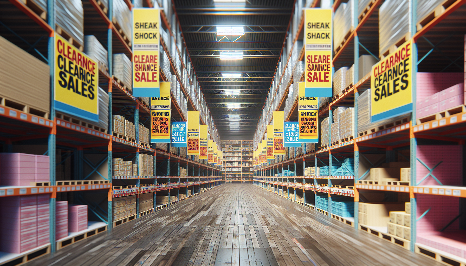Hudson's Bay store closing sign and empty shelves
