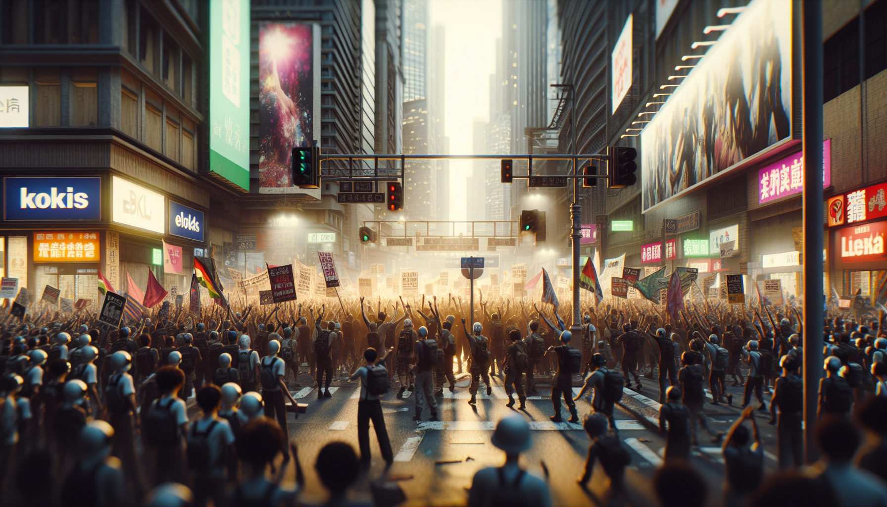 Manifestazione a Los Angeles contro le retate immigratorie