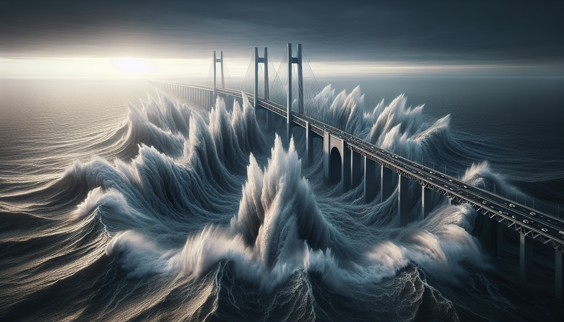 Underwater explosion near Kerch Bridge during Ukraine conflict