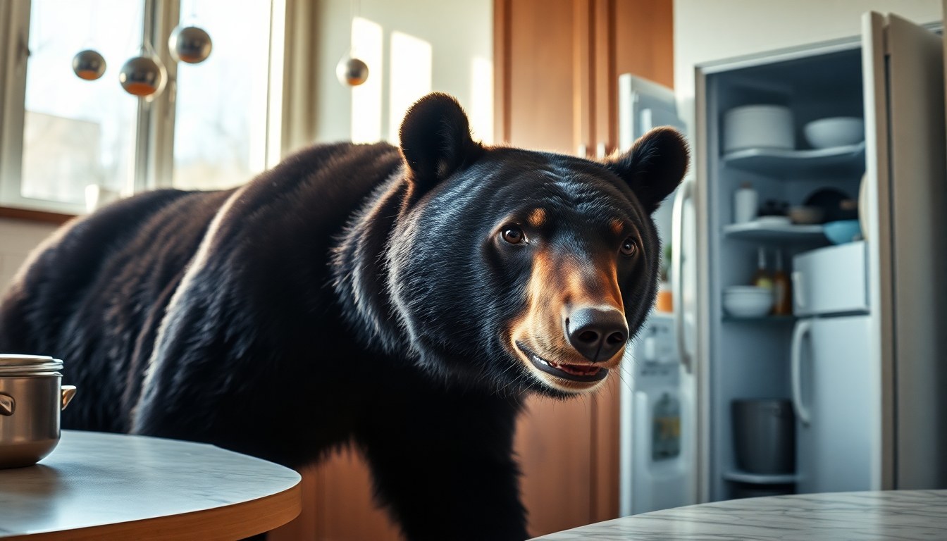 surprising bear encounter highlights wildlife interactions in urban areas 1750381617