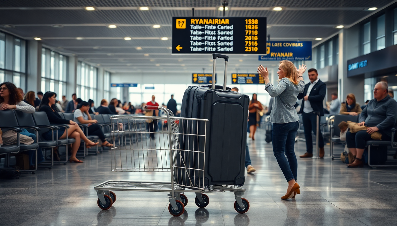 Emotional confrontation at Sofia Airport over oversized luggage
