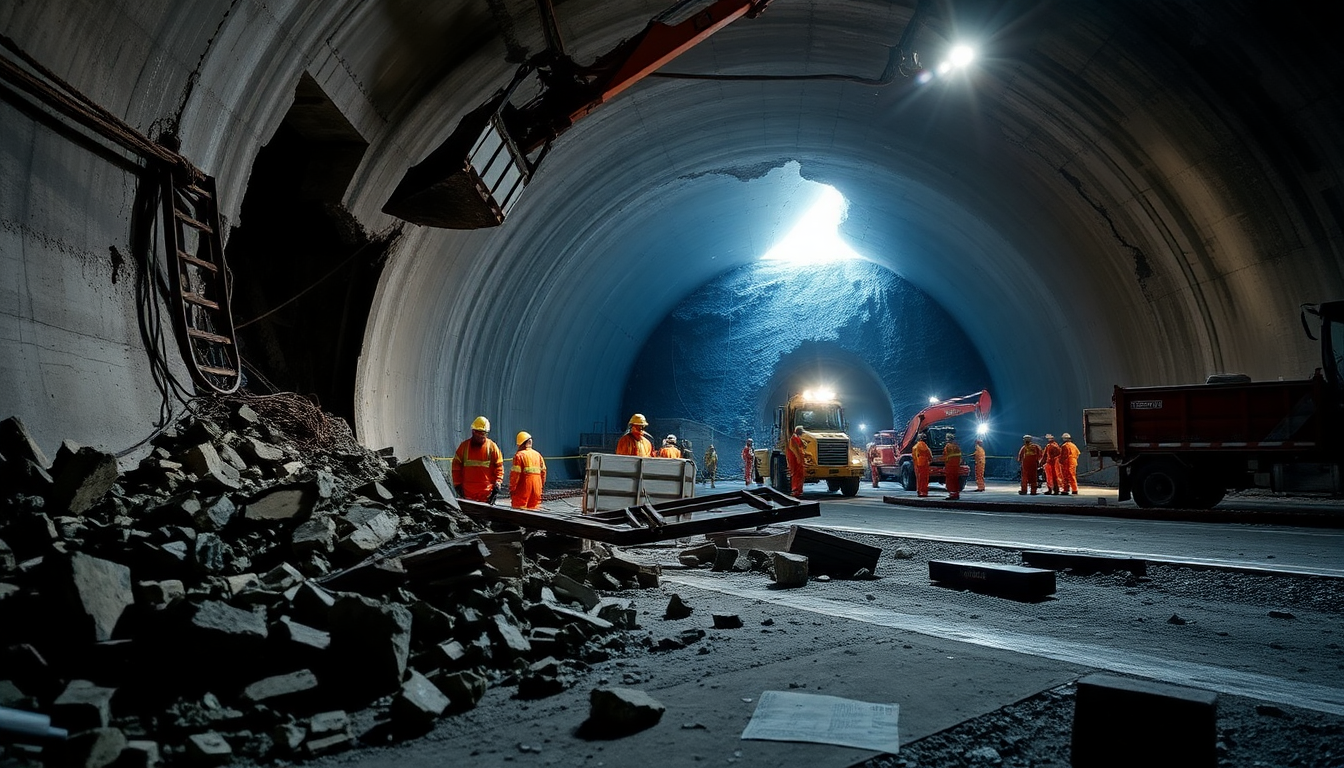 Los Angeles tunnel collapse: a miraculous escape for construction workers
