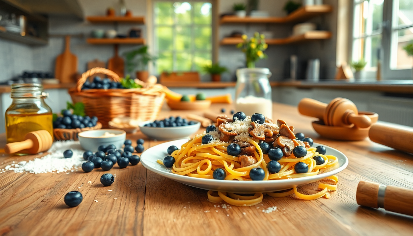 a delightful homemade pasta recipe featuring honey mushrooms and blueberries python 1754646904