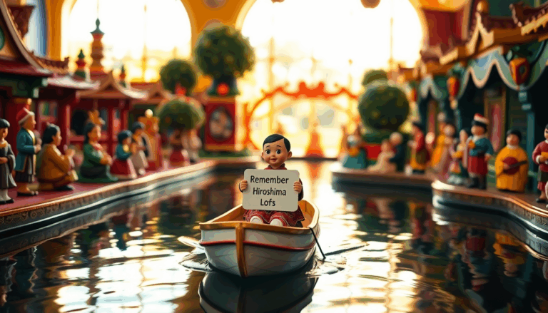 disneyland protest doll raises awareness on hiroshima and military spending python 1754577282