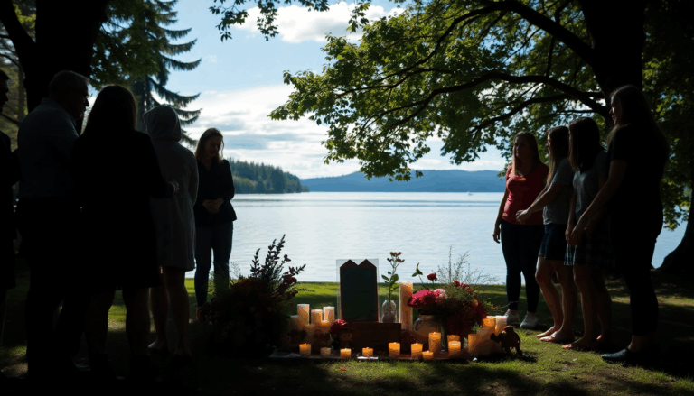 memorial gathering for mother and infant lost in comox lake tragedy python 1754522609