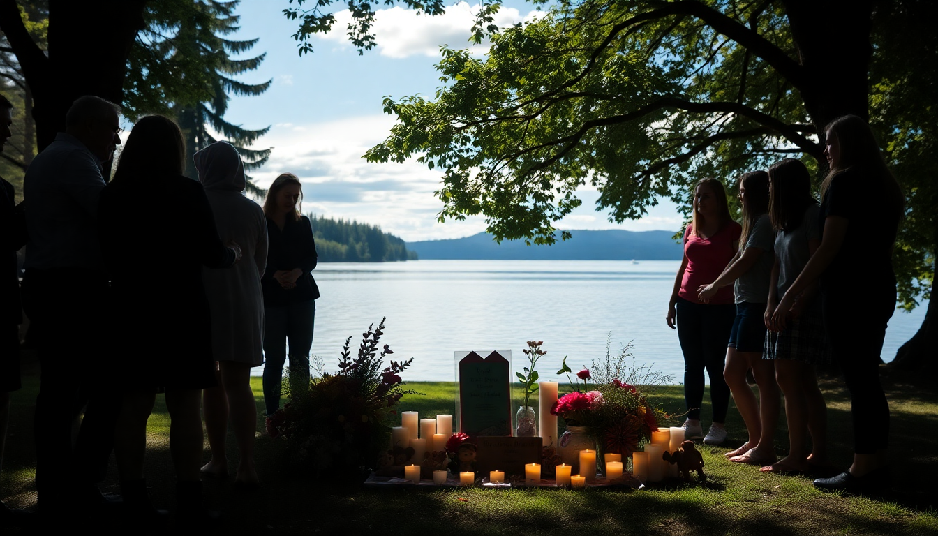 memorial gathering for mother and infant lost in comox lake tragedy python 1754522609