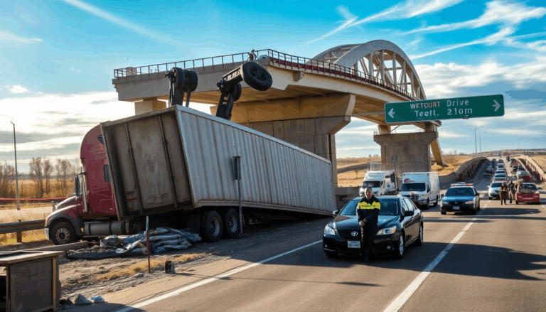 significant traffic delays following construction vehicle accident in lethbridge python 1754545049