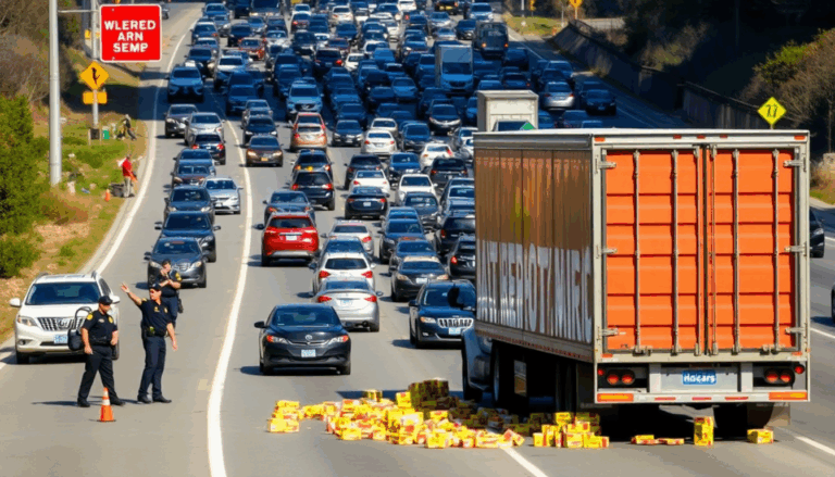 traffic jam ensues after hot dog truck spill on pennsylvania interstate python 1754111246