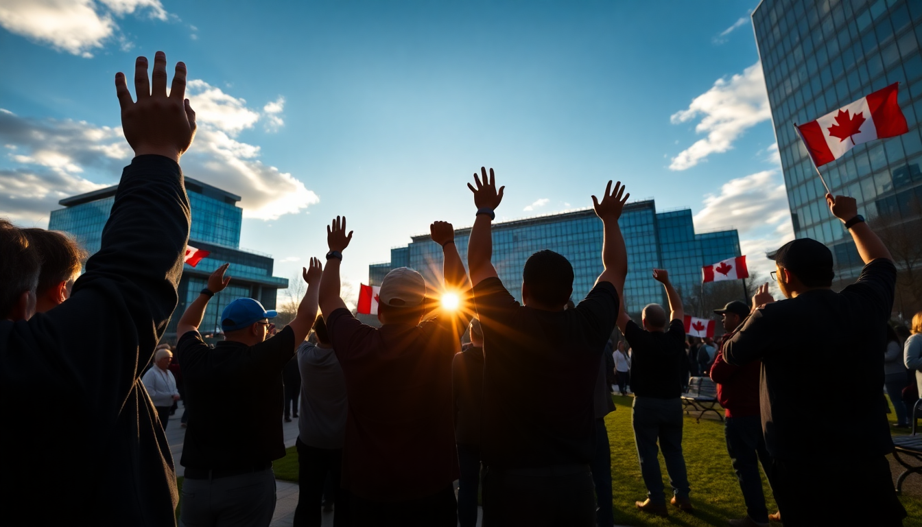 workers unite in vancouver to demand job security during trade disputes python 1756421697