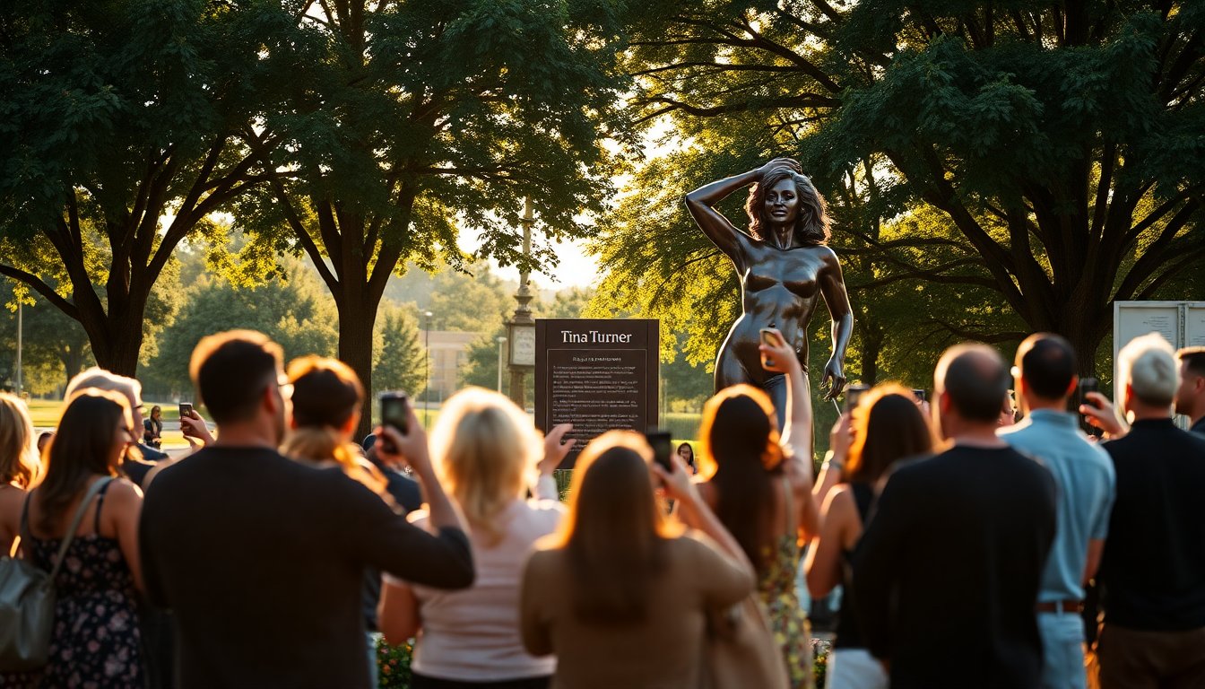 controversial tina turner statue sparks debate in brownsville python 1759284270