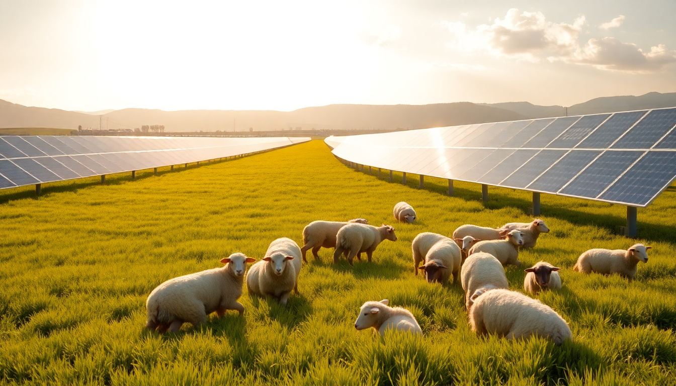 sheep grazing at solar farms the innovative fusion of agriculture and renewable energy python 1756818160