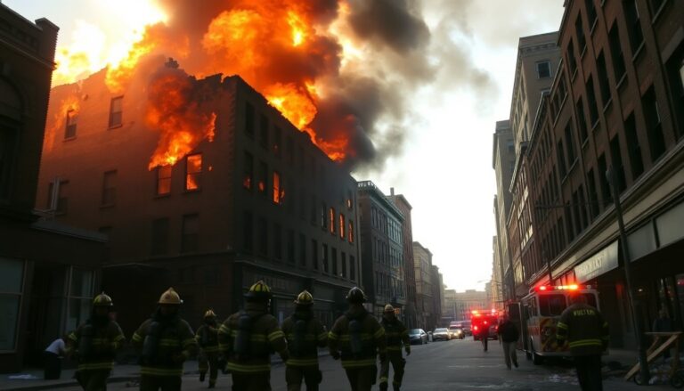 downtown fire disrupts city life and prompts emergency response 1760158947