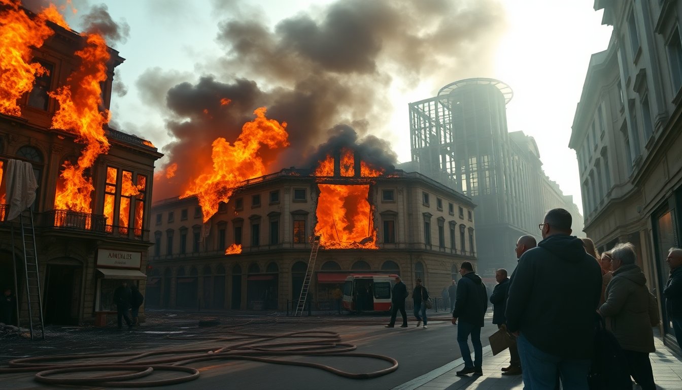 fire in downtown city area causes widespread damage and chaos python 1759632199