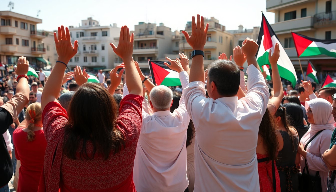 khan younis celebrates landmark peace agreement between israel and hamas 1759994962