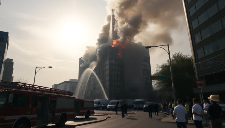 major fire in downtown building causes evacuations and road closures 1761259483