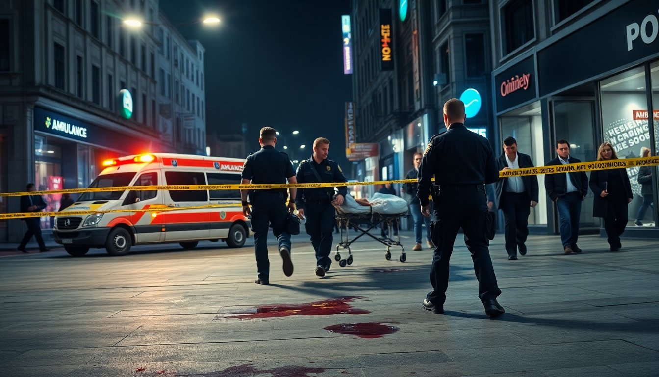 shooting in downtown area results in one death and two injuries 1761407545