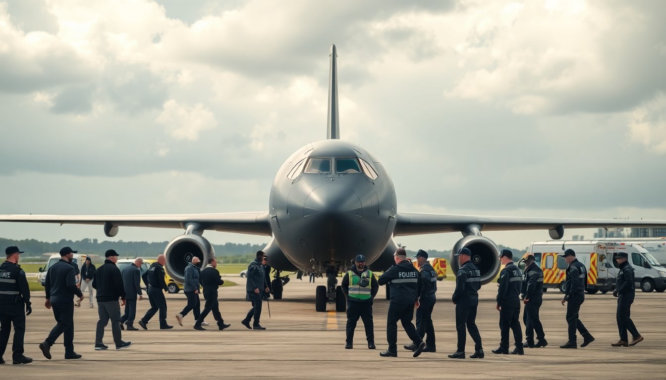 us defense secretarys flight forced to make emergency landing in the uk 1760556512